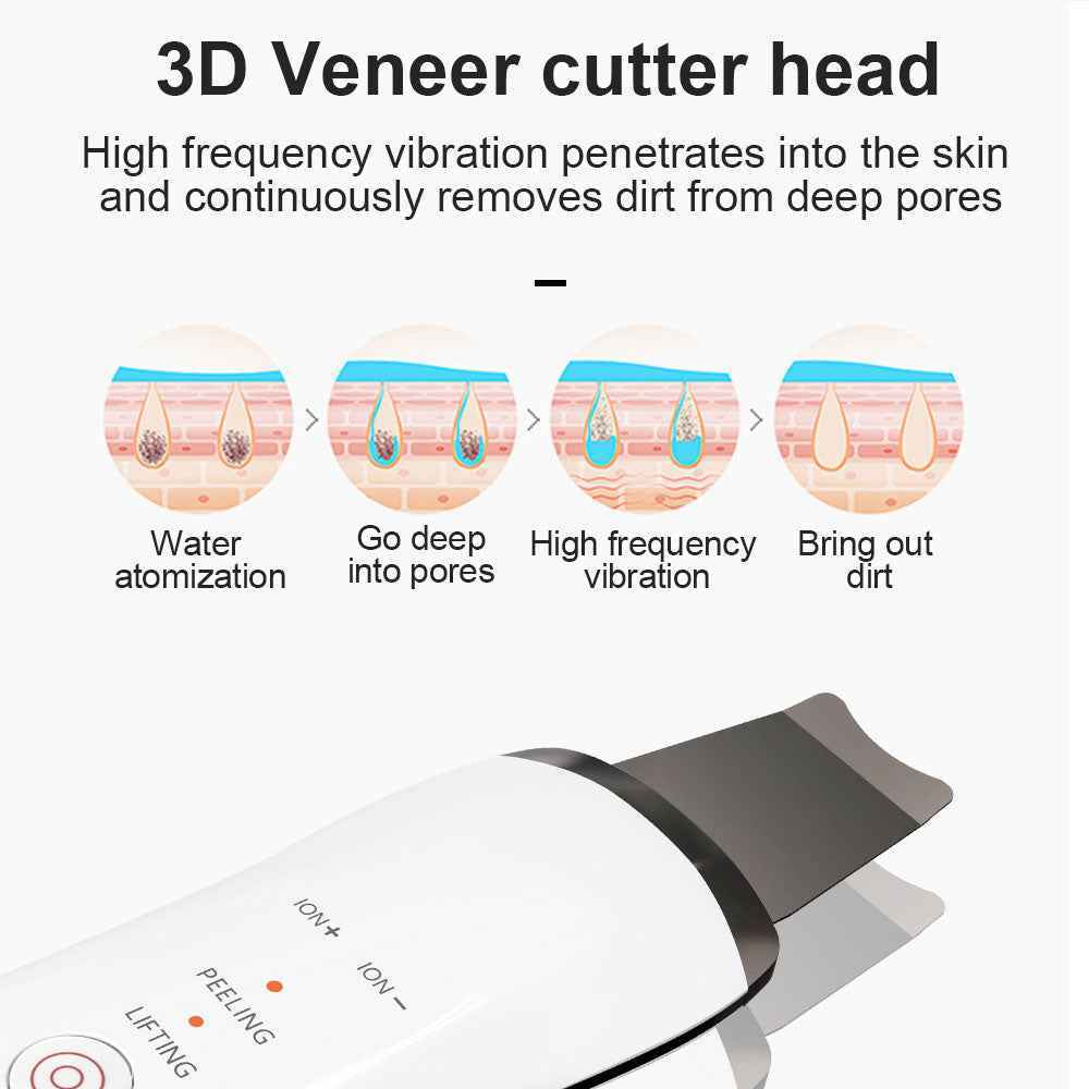 Rechargeable Electric Ultrasonic Facial Cleanser Spatula