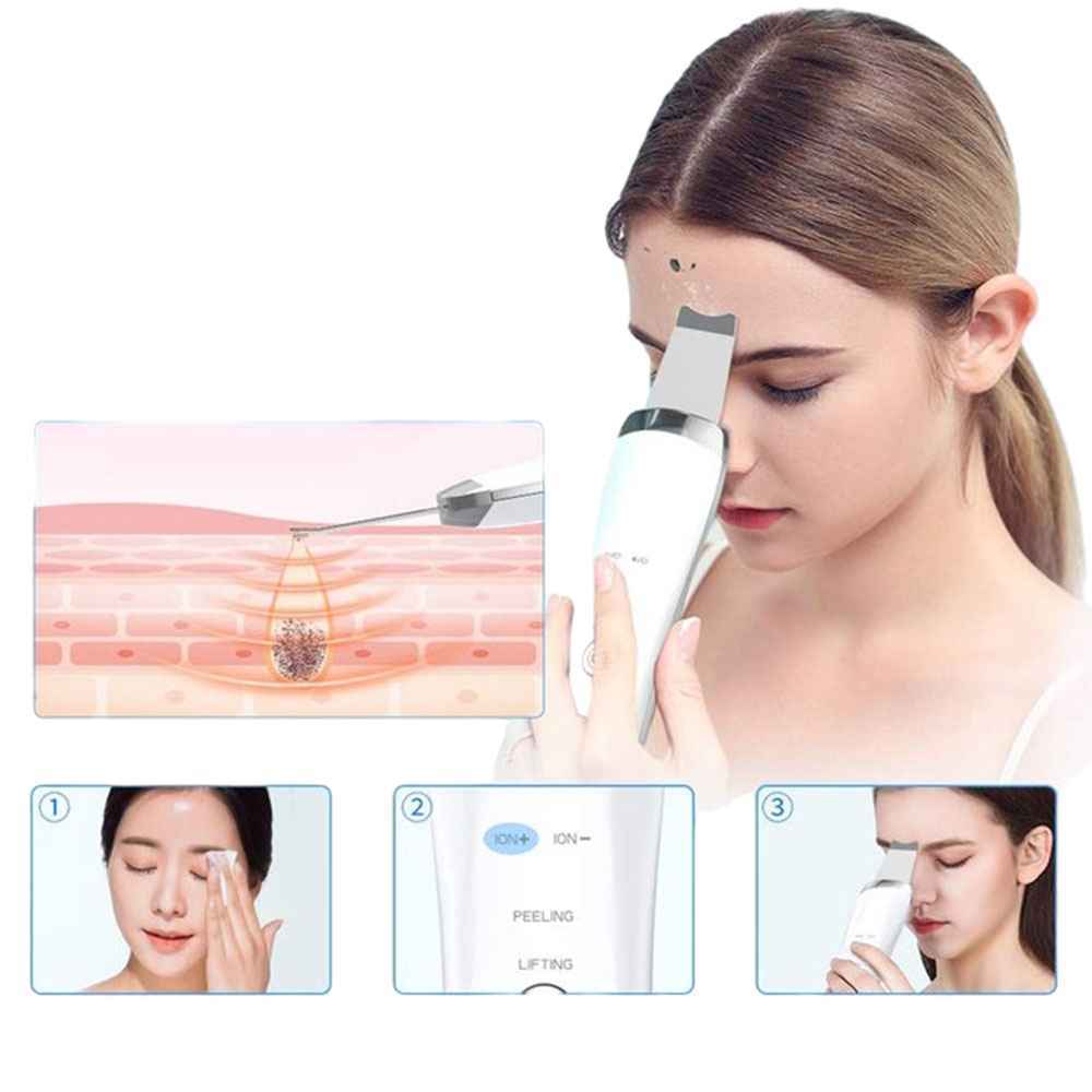 Rechargeable Electric Ultrasonic Facial Cleanser Spatula