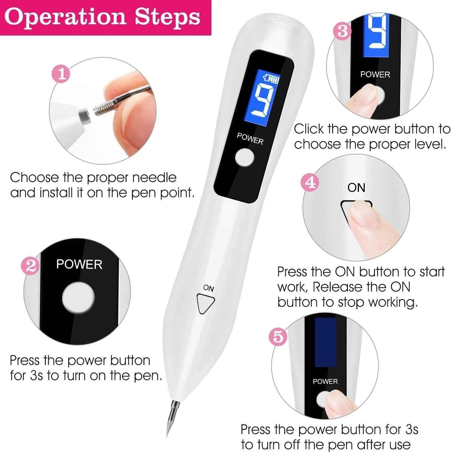 Rechargeable Micro-Current Beauty Pen - Precision Facial Spot Device - SYVELYA LABS