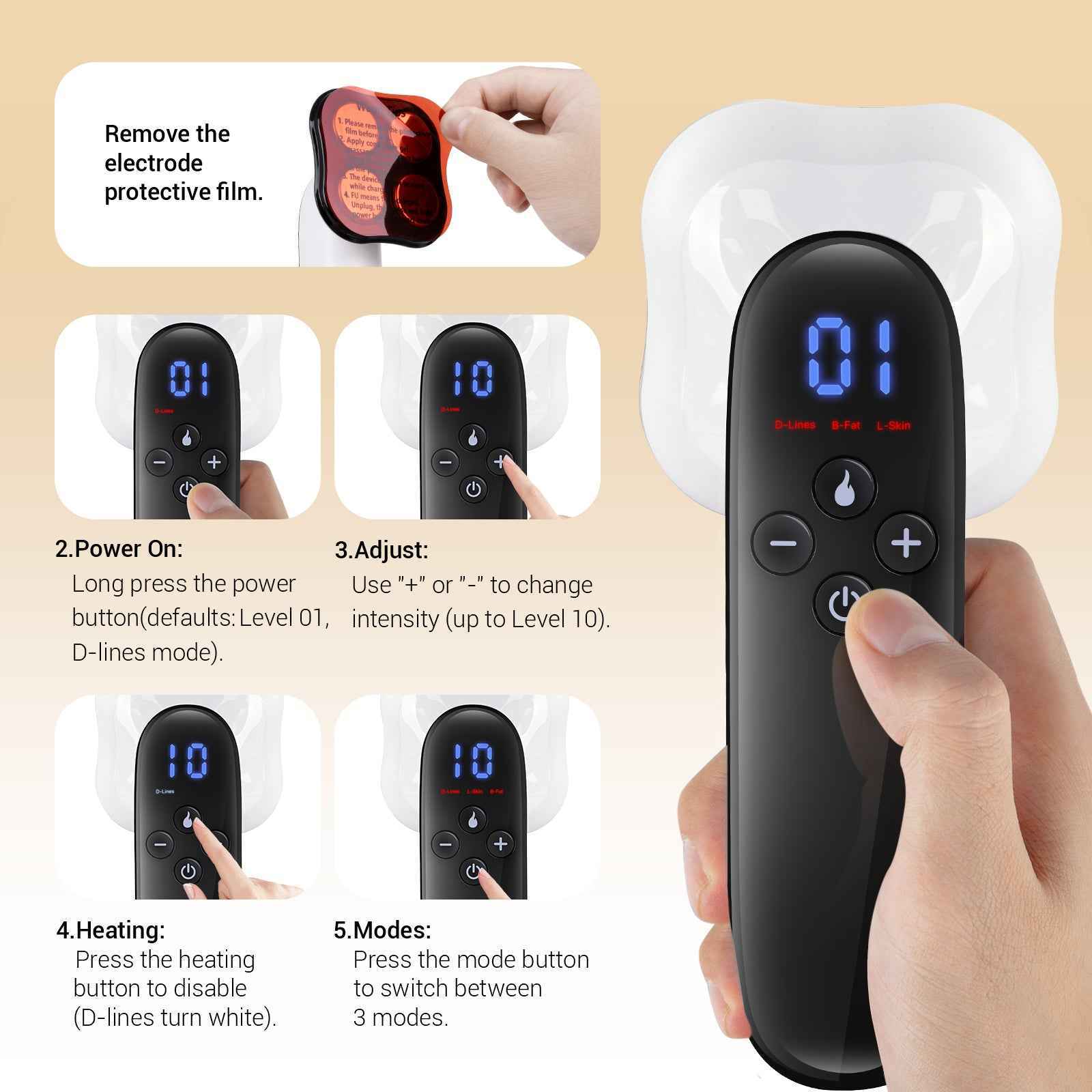 Electronic Anti Cellulite Massager Device