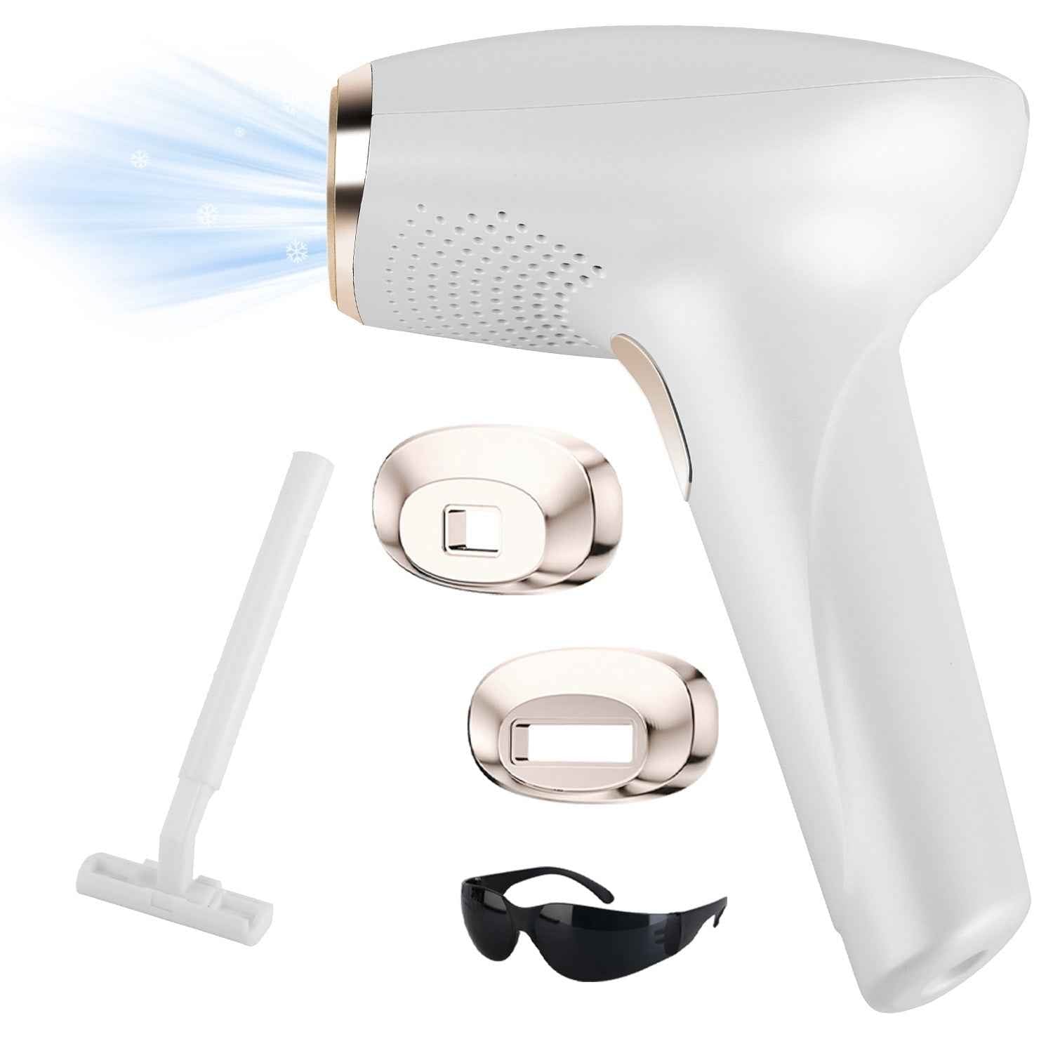 3 In 1 Ice Cooling Laser Hair Removal Painless Permanent At-Home IPL Hair Removal With 999,999 Flashes 9 Energy Levels 2 Modes For Armpits Legs Arms Bikini Line - SYVELYA LABS