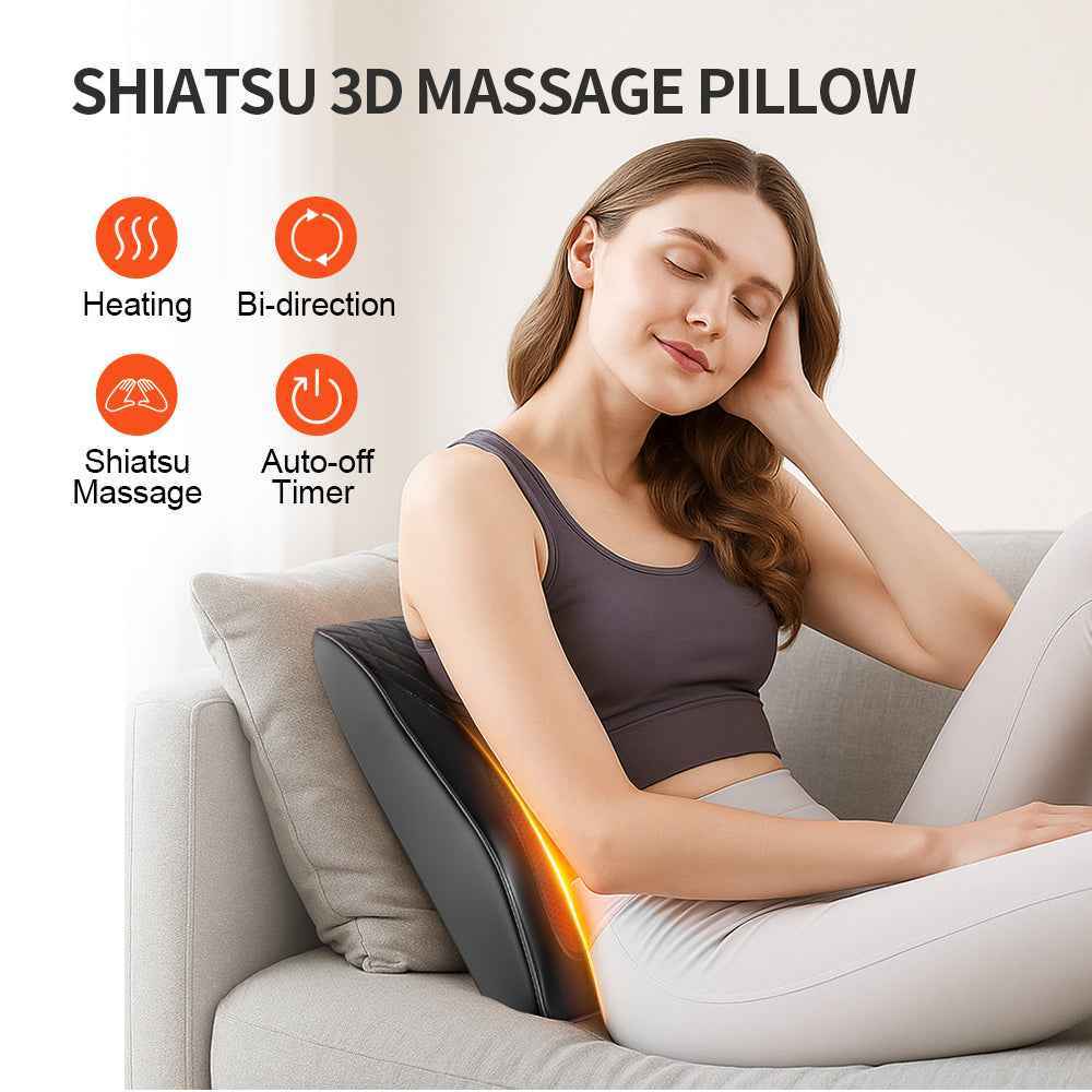 3 Speeds Vibrations Neck Heating Massage Relaxing Pillow