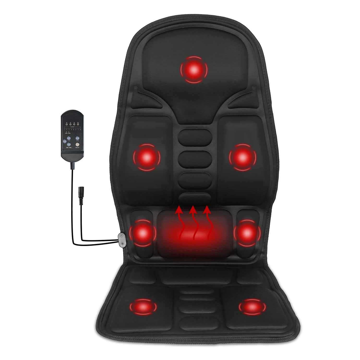 1Pc Back Massager Cushion Electric Massage Car Seat Cushion Chair Pad With Heating Function 8 Vibration Modes 3 Intensity Levels Fedex Shipping - SYVELYA LABS